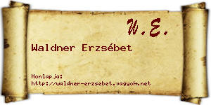 Waldner Erzsébet névjegykártya